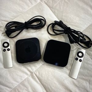 (2) Apple TV HD (3rd generation) - Remote & Cables
